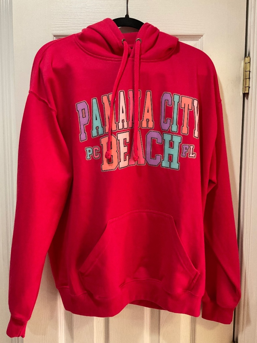 Sunsations Panama City Beach Florida Coral Graphic Hoodie Size: L. Pre Owned
